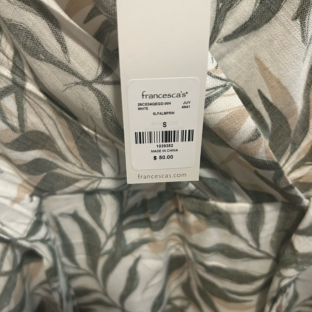 Leaf Pattern Mini Dress - Picture 4 of 4